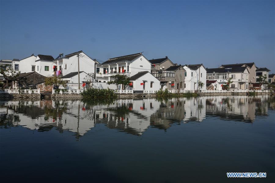 Scenery of Kaixiangong Village in Wujiang District of Suzhou, E China's Jiangsu