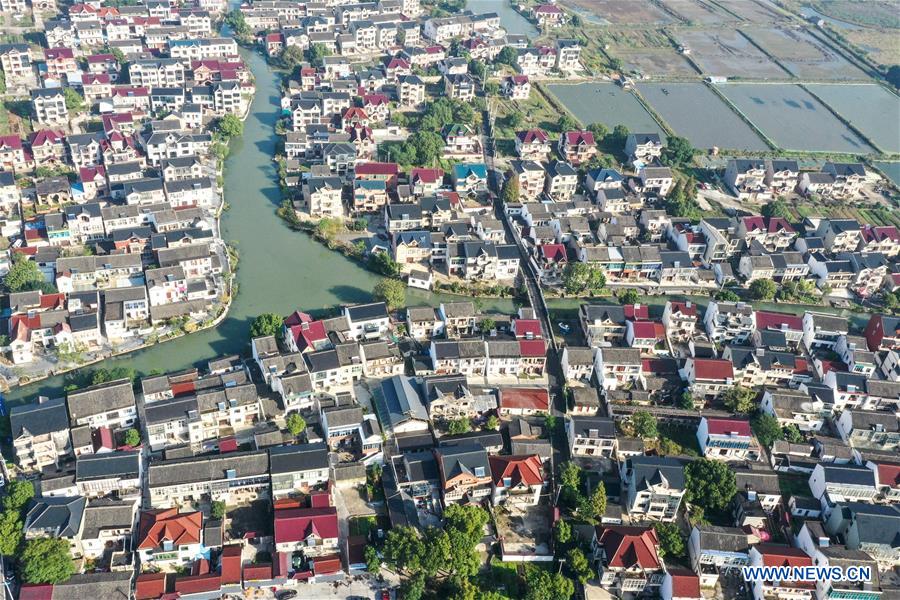 Scenery of Kaixiangong Village in Wujiang District of Suzhou, E China's Jiangsu