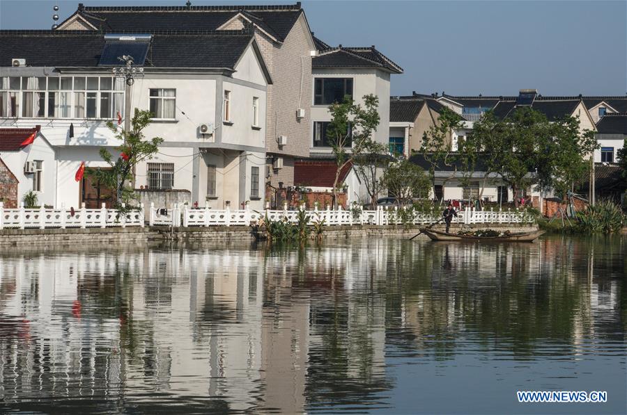 Scenery of Kaixiangong Village in Wujiang District of Suzhou, E China's Jiangsu