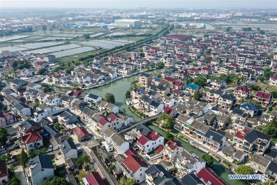 Scenery of Kaixiangong Village in Wujiang District of Suzhou, E China's Jiangsu