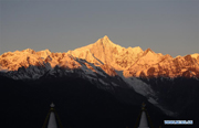 Scenery of Meili Snow Mountains at sunrise in Yunnan