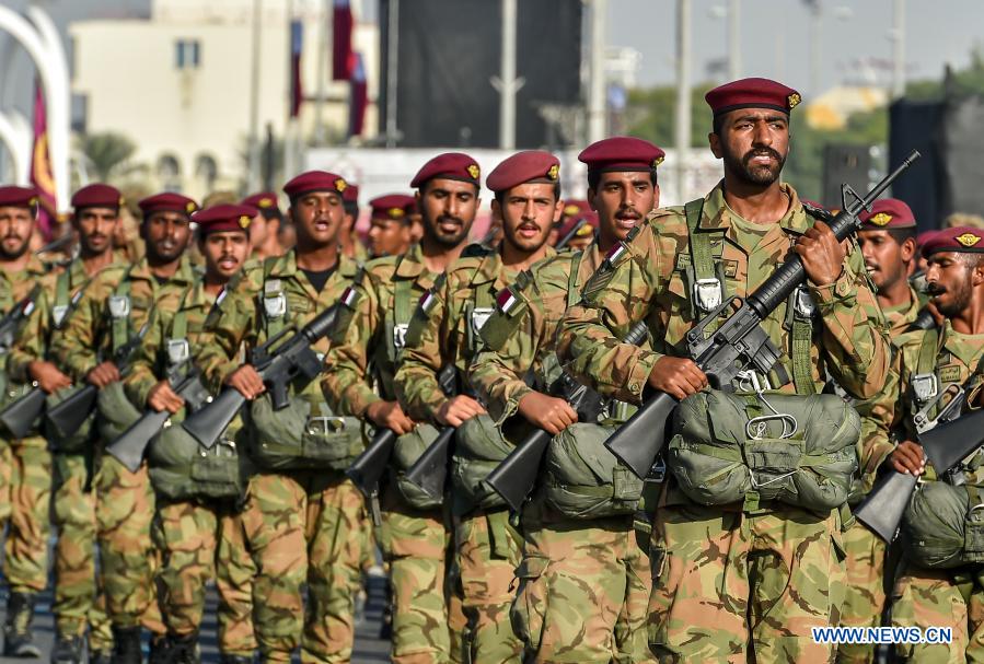 Military parade rehearsal held for Qatar's National Day