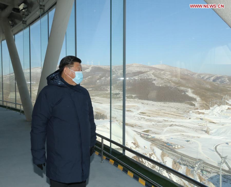 Xi inspects Zhangjiakou competition zone of Beijing 2022