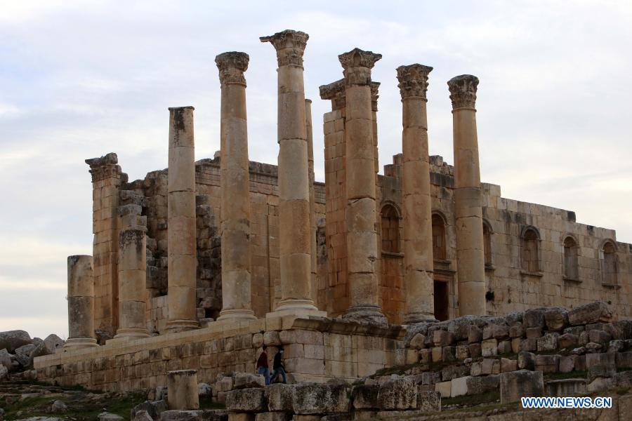 Roman archeological site in Jerash, Jordan