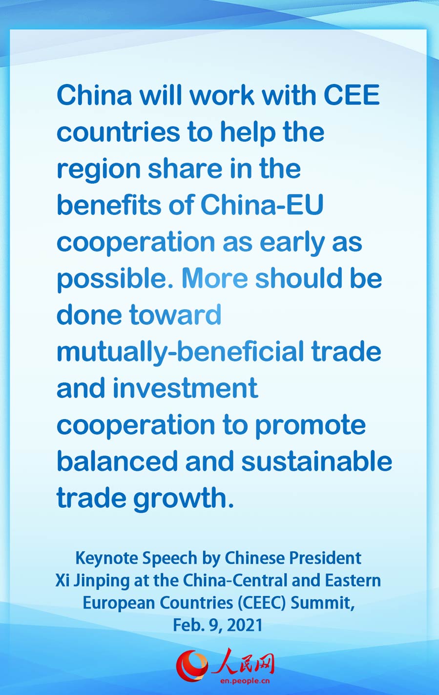 Highlights of the keynote speech by Chinese President Xi Jinping at the China-CEEC Summit