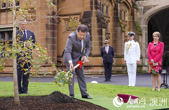 Tree planting ceremony marks 40th anniversary of sister relationship between China's Guangdong and Australia's NSW