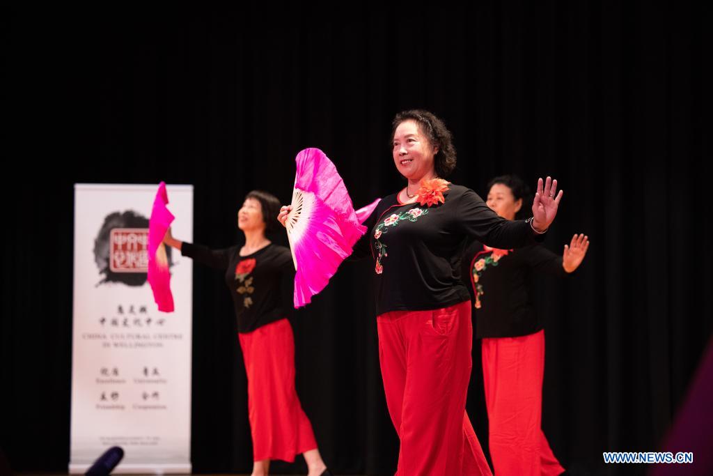 Performers dance during Race Relations Day Multicultural Festival in Wellington