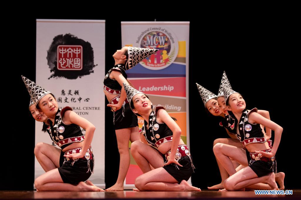 Performers dance during Race Relations Day Multicultural Festival in Wellington