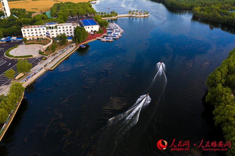 Enchanting view of Xiong'an New Area at dusk