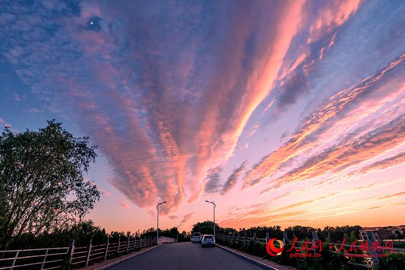 Enchanting view of Xiong'an New Area at dusk