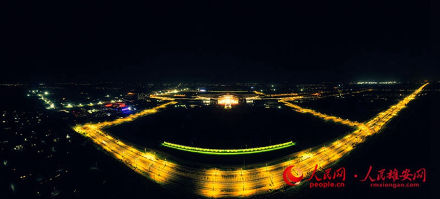 In pics: crescent moon-shaped park in Xiong'an New Area opens to public