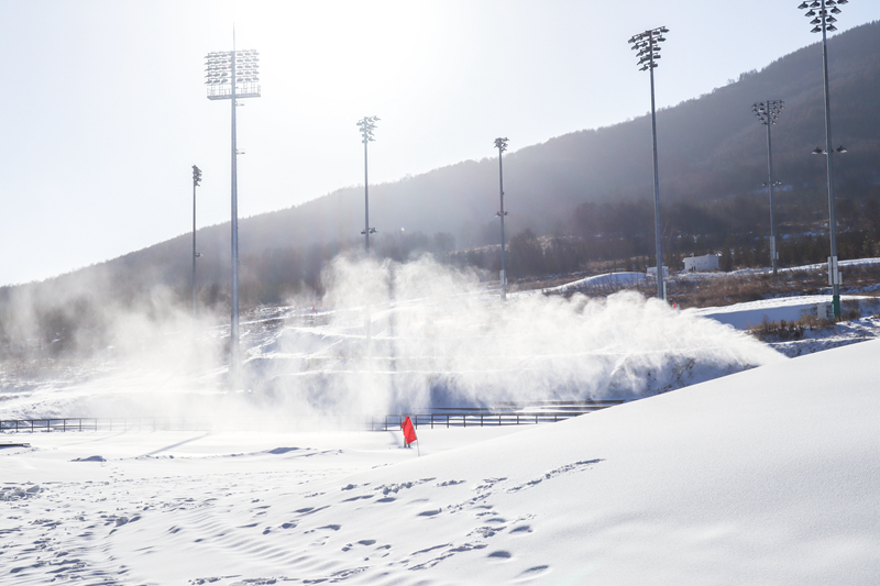 National Cross-Country Skiing Center starts snowmaking for test event for Beijing 2022