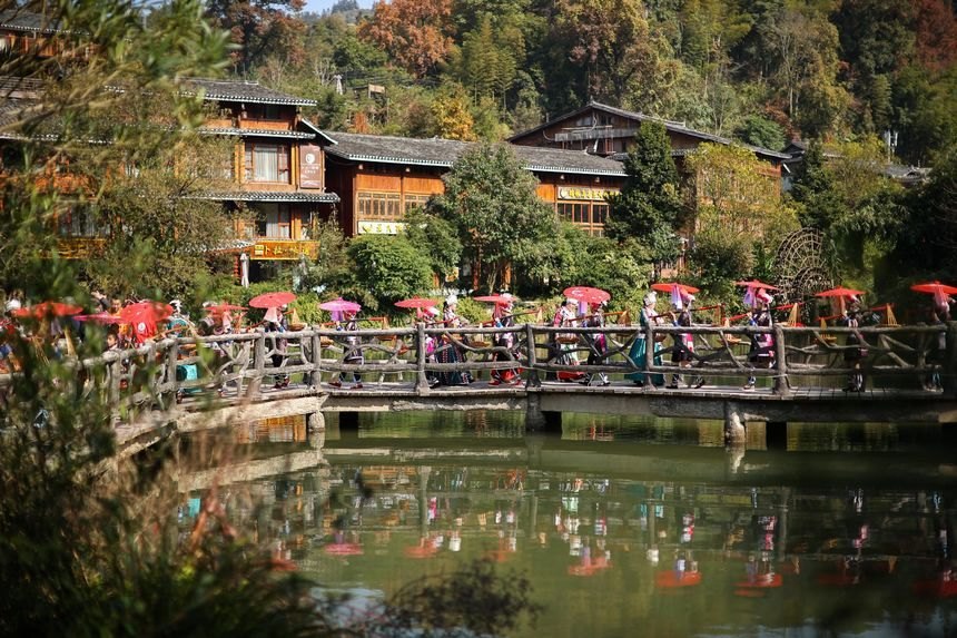 Dong ethnic group in Guizhou celebrate New Year in traditional costumes