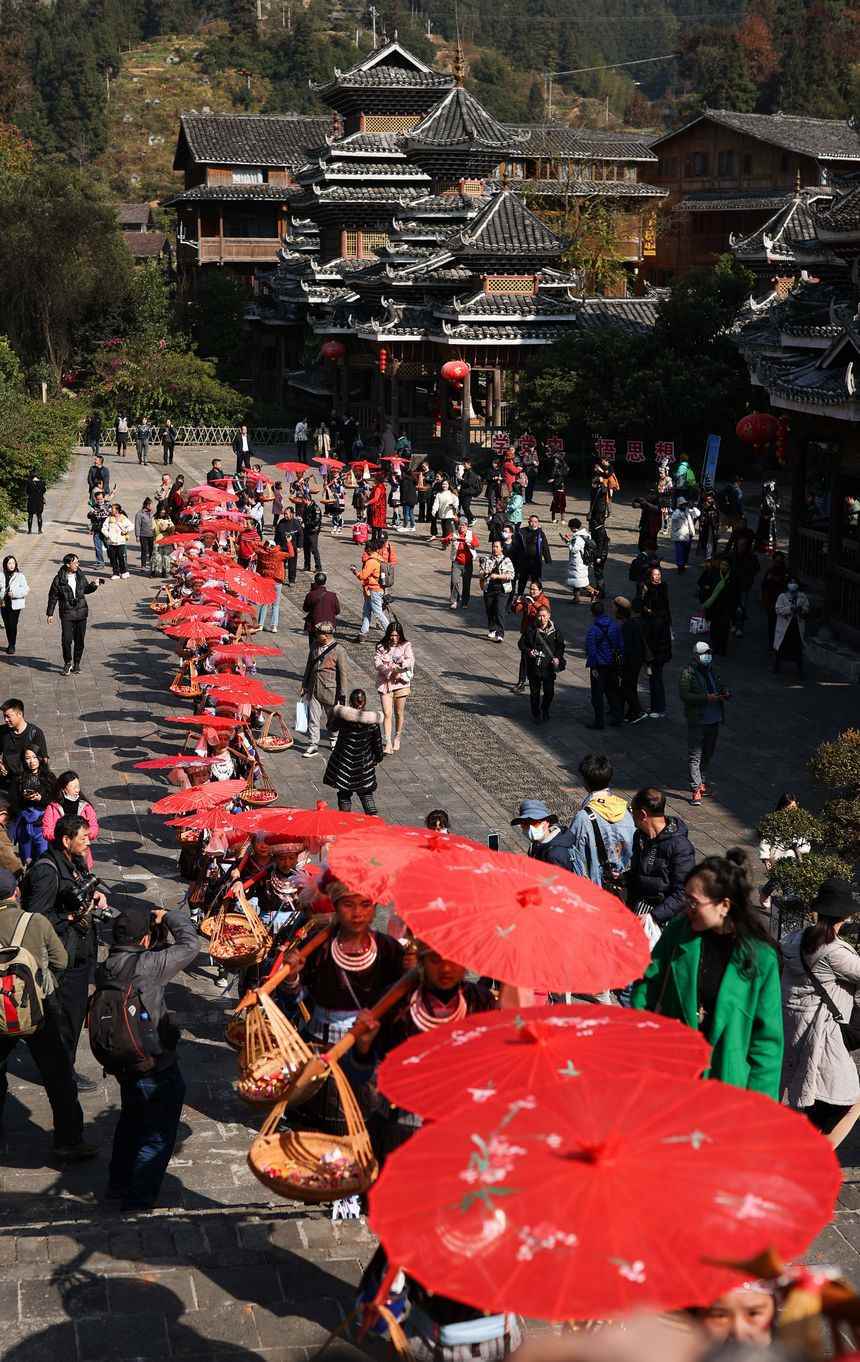 Dong ethnic group in Guizhou celebrate New Year in traditional costumes