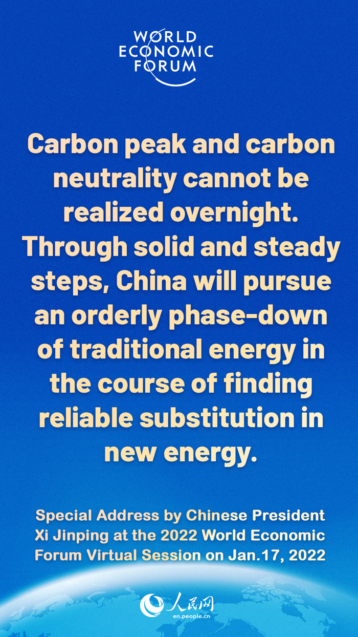 Infographics: Highlights of Special Address by Chinese President Xi Jinping at the 2022 World Economic Forum Virtual Session