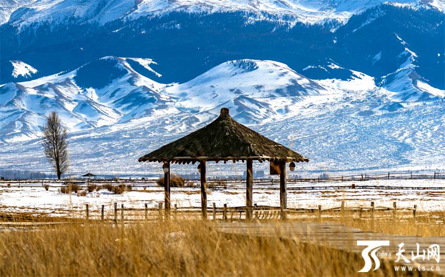 Enchanted winter scenery of Barkol, NW China's Xinjiang in early spring