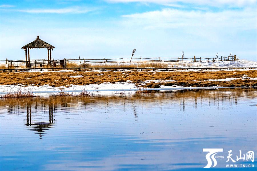 Enchanted winter scenery of Barkol, NW China's Xinjiang in early spring