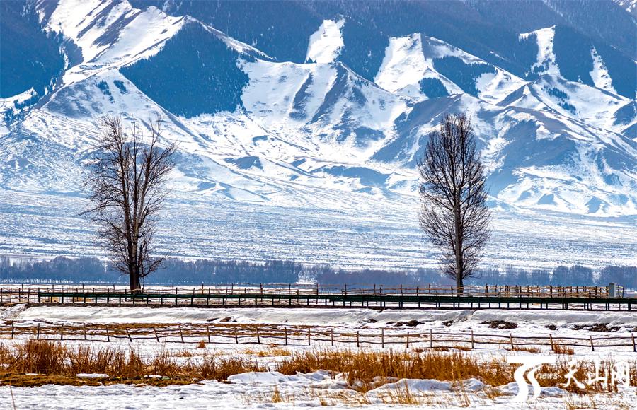 Enchanted winter scenery of Barkol, NW China's Xinjiang in early spring