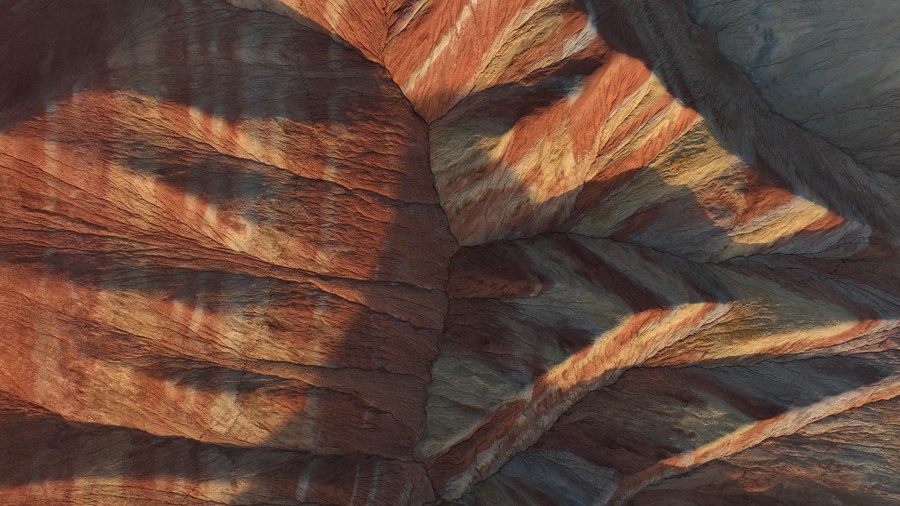 Sneak peek of spectacular Danxia landforms in NW China's Gansu reveals nature's supreme beauty