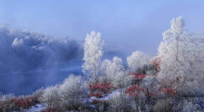 Gorgeous rime scenery of Xunke county in NE China’s Heilongjiang