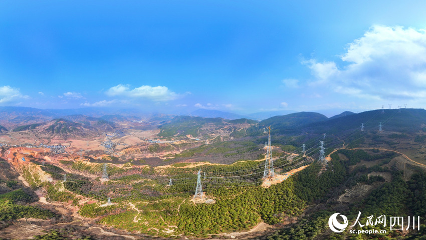 In pics: Tallest power transmission tower built in SW China's Sichuan