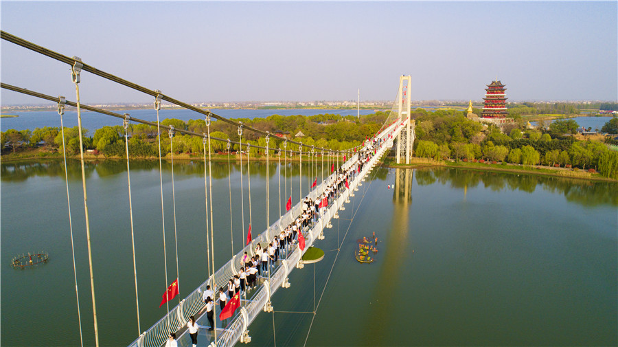 Fascinating spring scenery of Balihe scenic area in E China's Anhui