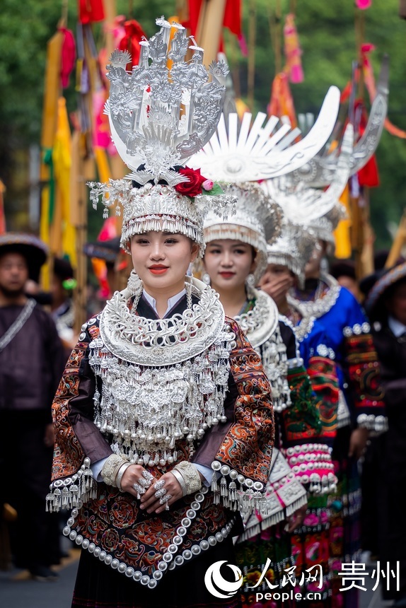 People celebrate Miao Sisters Festival in SW China's Guizhou