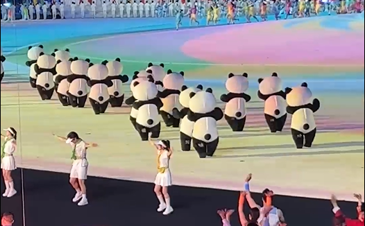 Rongbao mascots send opening ceremony spectators into a frenzy