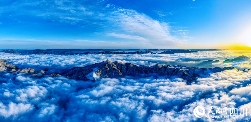 Bashan Grand Canyon in SW China's Sichuan blanketed in snow