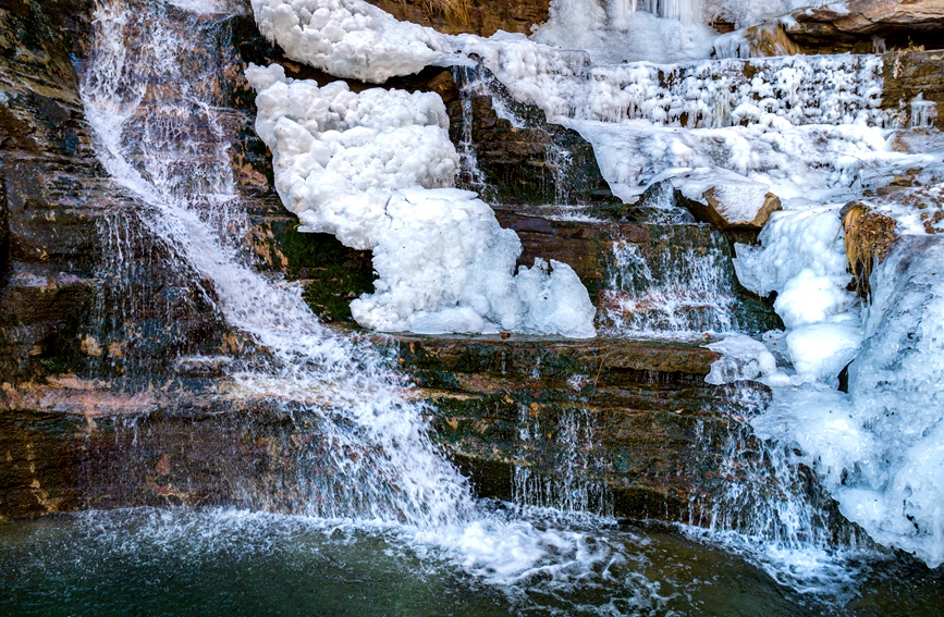 Picturesque winter scenery of Taihang Grand Canyon in Anyang, C China's Henan