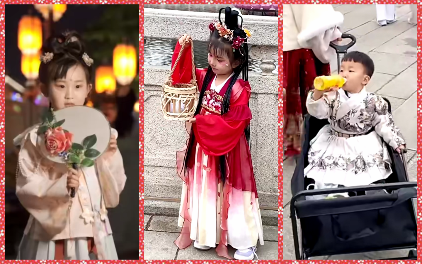 Adorable kids experience Hanfu fashion in C China's Luoyang