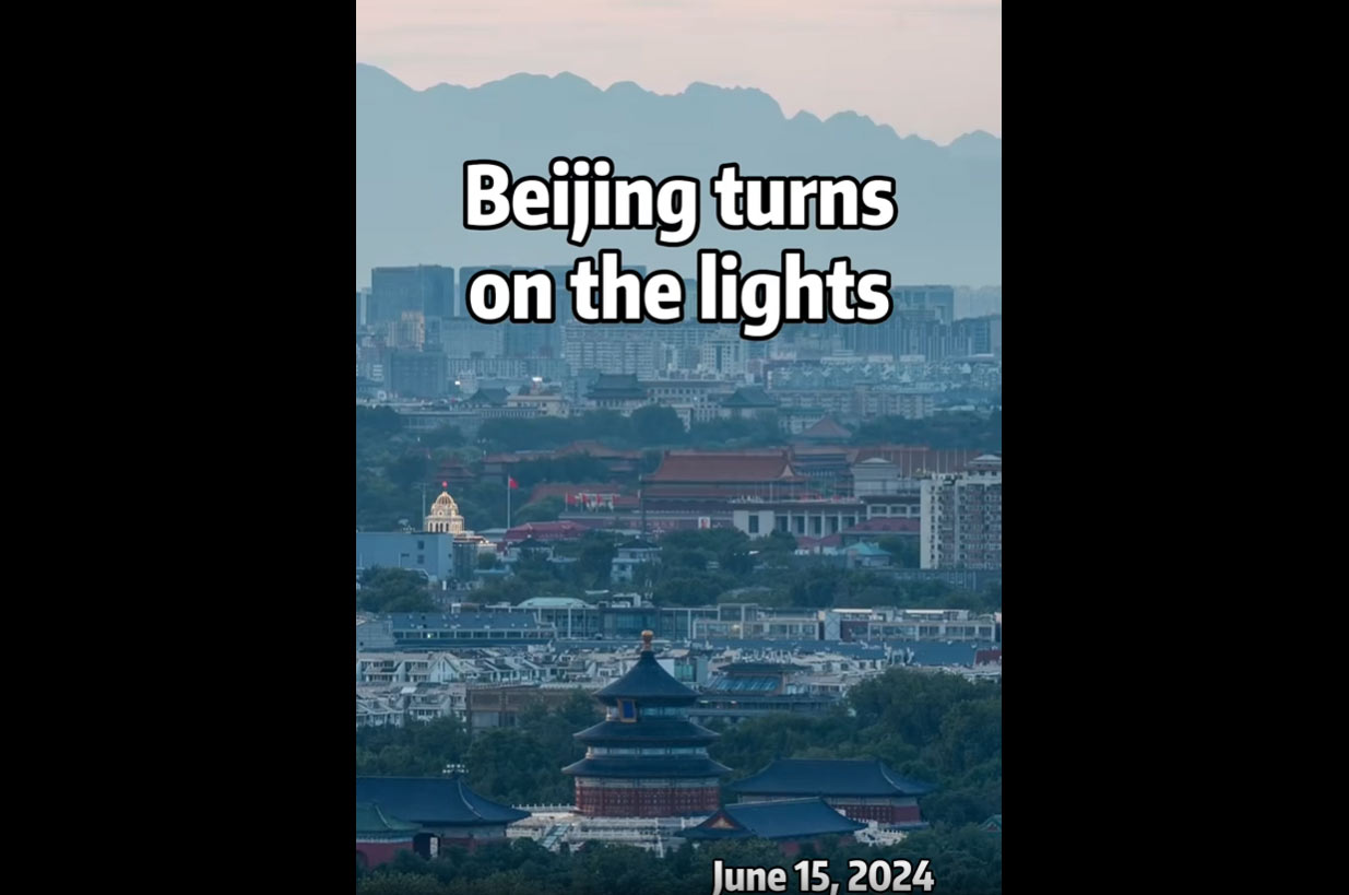 Beijing turns on the lights