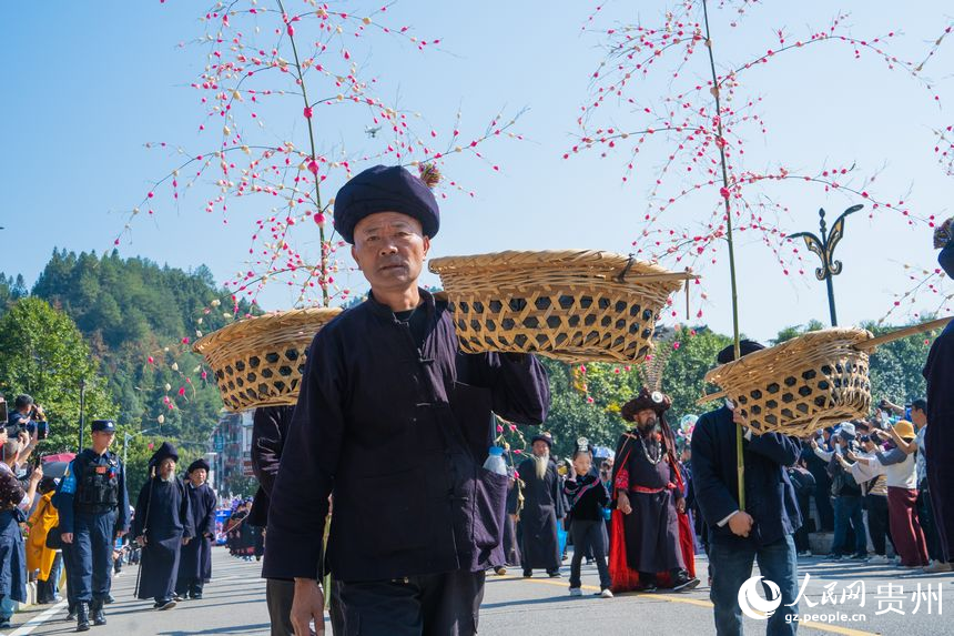 Miao people celebrate traditional New Year and Guzang Festival in SW China's Guizhou