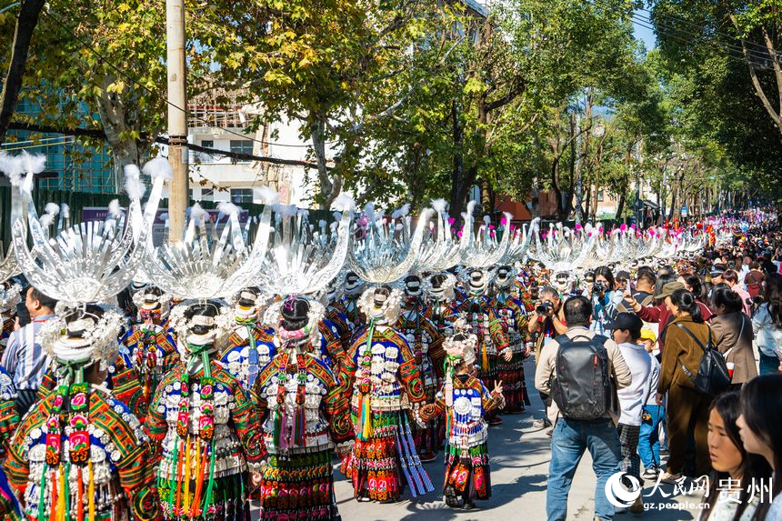 Miao people celebrate traditional New Year and Guzang Festival in SW China's Guizhou