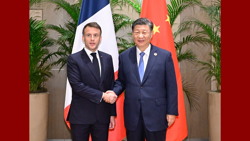 Xi says China, France shoulder common responsibilities amid new changes in int'l situation