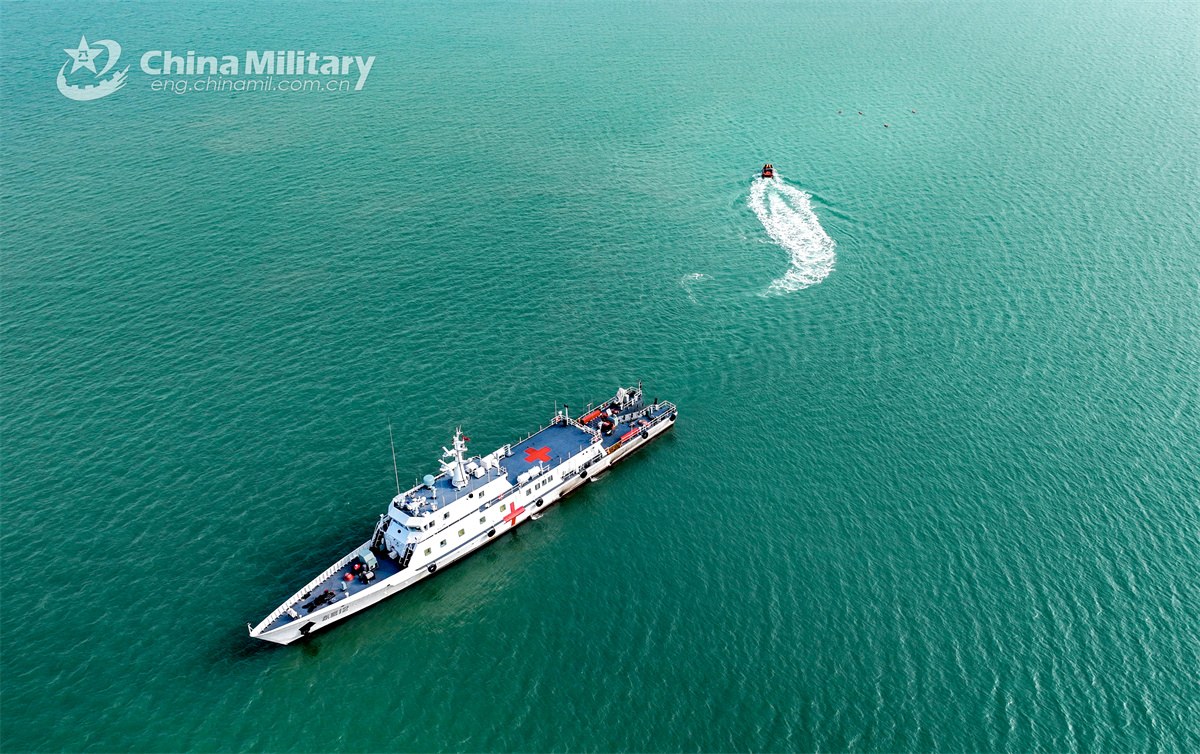 Service ship in maritime training