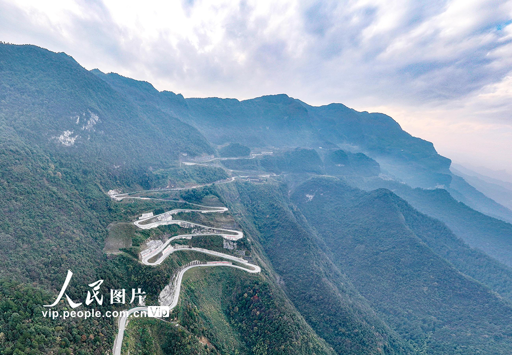 A road to prosperity built along cliff faces in SW China's Sichuan