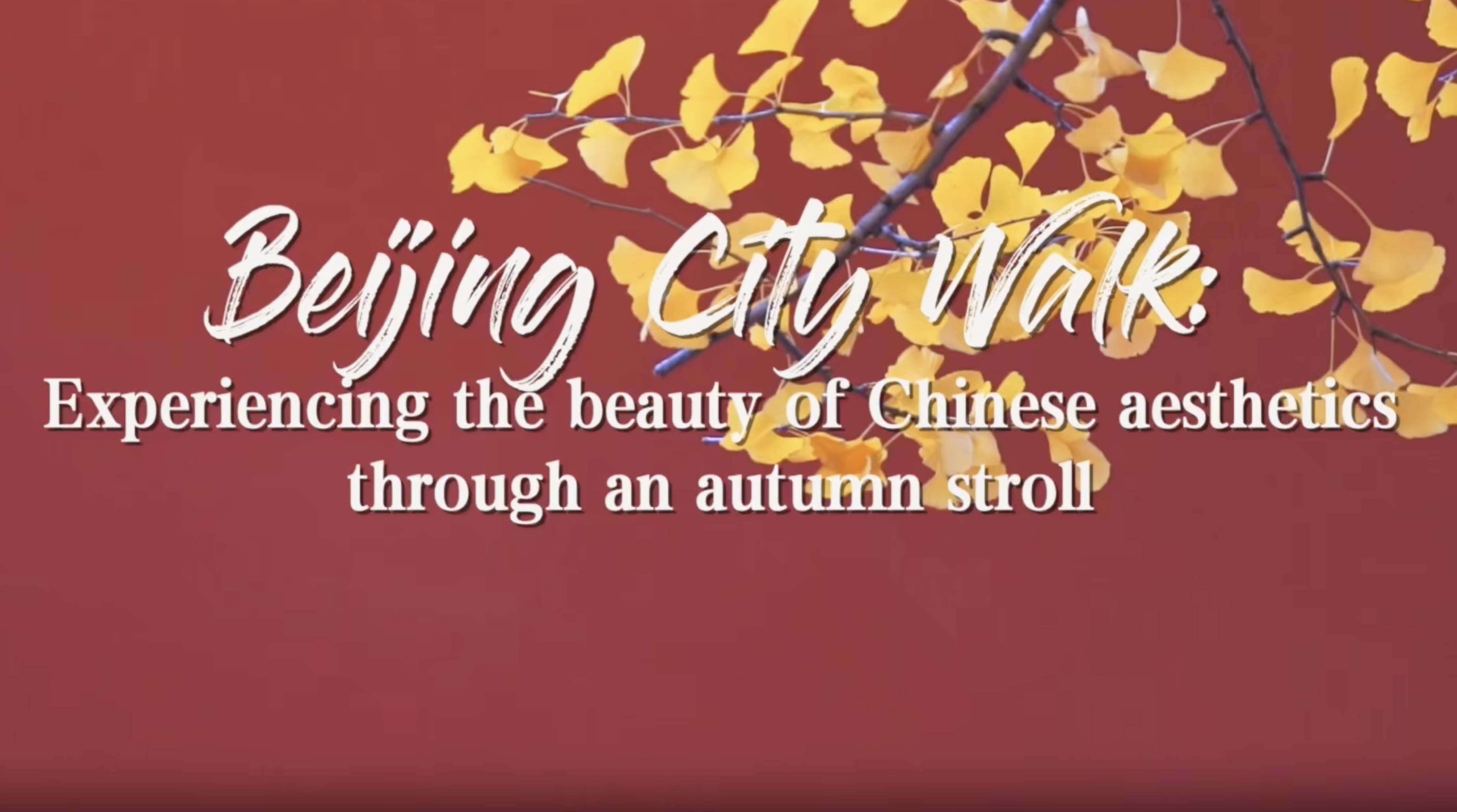 Beijing City Walk: Experiencing the beauty of Chinese aesthetics through an autumn stroll