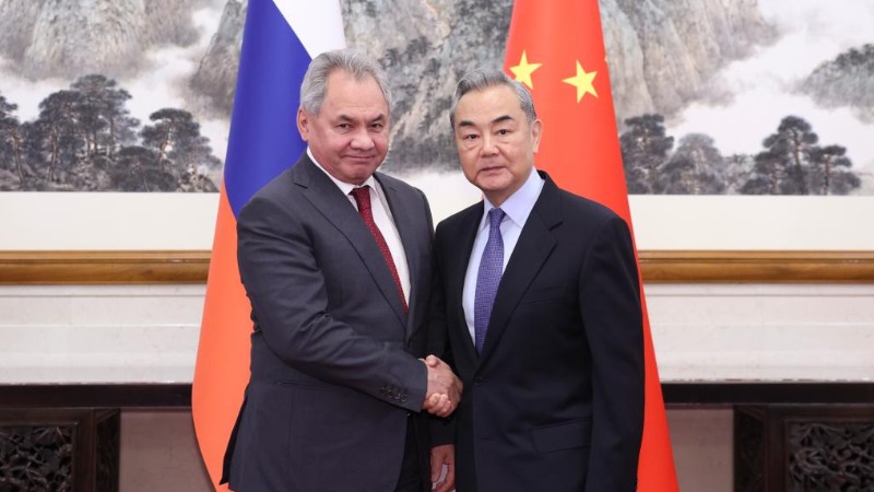 Top Chinese diplomat holds strategic dialogue with Russia's Shoigu in Beijing