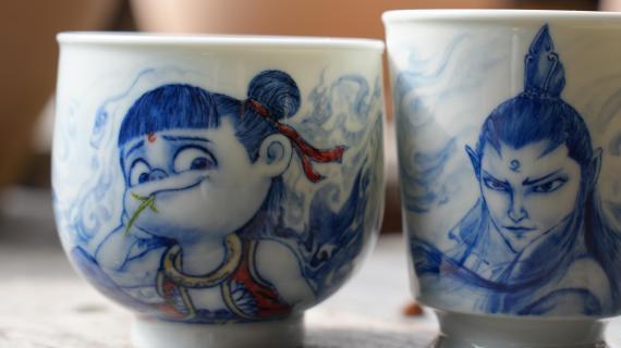 Ceramic artist brings beloved characters from 'Ne Zha 2' to life on porcelain