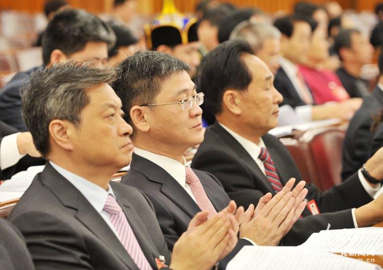 Photo taken on Nov. 8 shows Liao Hong, delegate of the 18th National Congress of the CPC, who is also president and editor-in-chief of People’s Daily Online, at the opening ceremony of the Party congress held on Thursday morning. (People’s Daily Online/ Weng Qiyu)