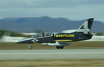 Switzerland's Breitling Jet Team land on Baita Int'l Airport of Hohhot, N China 