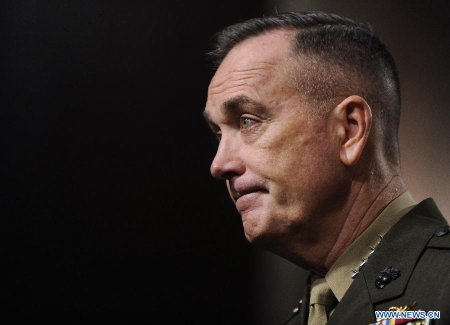 U.S. Marine General Joseph Dunford testifies during his confirmation hearing before the Senate Armed Service Committee on Capitol Hill in Washington D.C., capital of the United States, Nov. 15, 2012. (Xinhua/Zhang Jun)