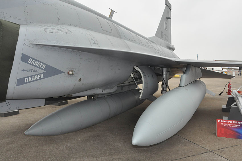 A JF-17 fighter jet is on display at Airshow China 2012 in Zhuhai, south China's Guangdong province. The JF-17 is jointly developed and produced by China National Aero-Technology Import and Export Corporation (CATIC) and Pakistan Air Force. (People's Daily Online/ Zhai Zhuanli)