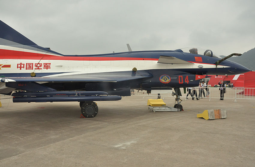 J-10 fighters of China Air Force are on display at Airshow China 2012, which is held from November 13 to November 18 in Zhuhai in south China's Guangdong province. (People's Daily Online/ Zhai Zhuanli)