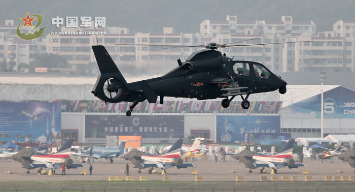 China's independently-developed WZ-19 armed helicopter debuted at the 9th China International Aviation & Aerospace Exhibition in Zhuhai, south China's Guangdong province on November 13, 2012.(chinamil.com.cn/Qiao Tianfu)