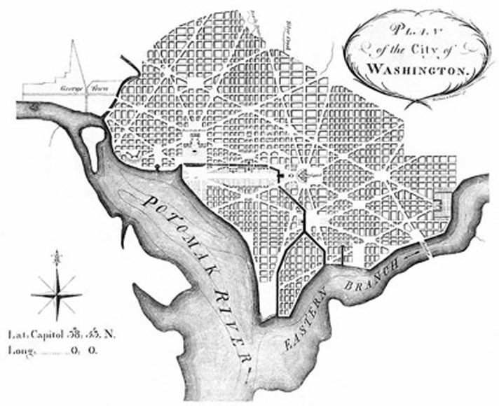 Washington DC, the United States: Streets in Washington DC are set out in a grid pattern with east–west streets named with letters (e.g., C Street SW) and north–south streets with numbers. (Photo/Xinhua)