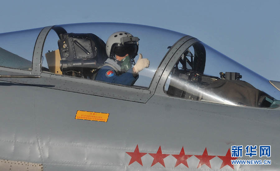 More than 100 top pilots from 14 aviation brigades and regiments of the Air Force of the Chinese People's Liberation Army (PLA) pilot their fighters to conduct an air combat confrontation training at an experimental training base of the PLA Air Force in northwest China. (Xinhua/Yu Hongchun)