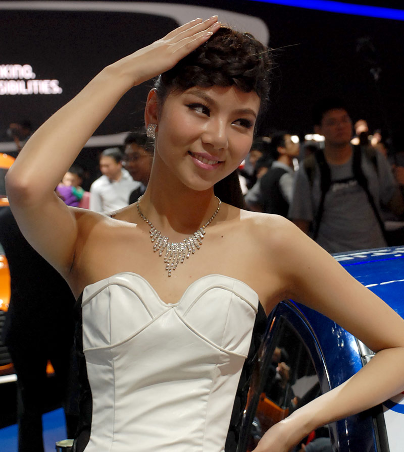 Sweet beauty at Int'l Motor Show in Guangzhou (4)