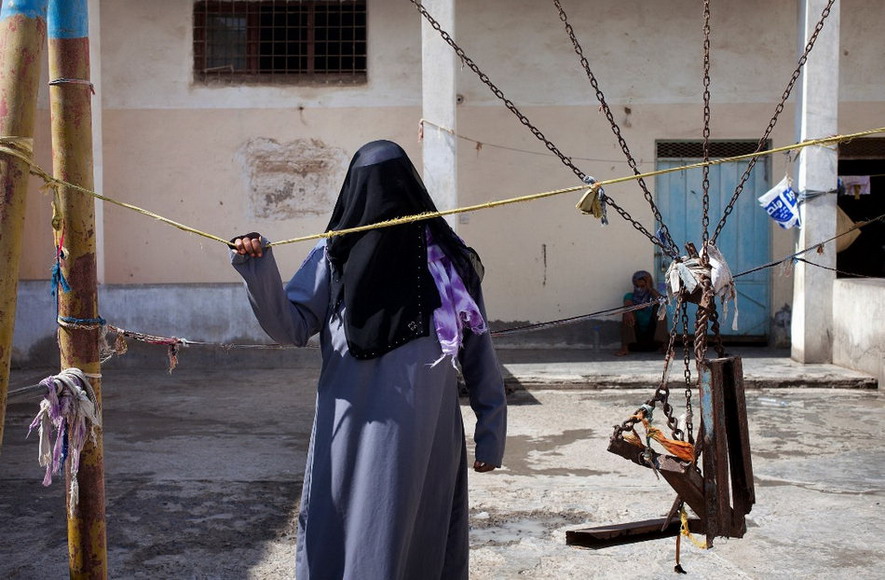 Tofaha denies the charge of adultery against her. 58 women and seven children were imprisoned in the Hodeidah central jail. (Photo/ Global Times)